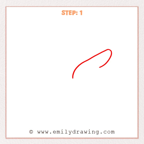how to draw an angel wings - Step 1: A long curved line forms the top outline of the right angel wing.